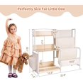 thumbnail image 3 of Kids Bookshelf and Toy Storage Organizer, 3 Tier Bookshelf for Kids Rooms, Nursery Book Shelves, Montessori Toddler Book Shelf, Baby Toy Shelf Kid Books Rack, 3 of 17