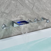 Juno LED Bathtub Faucet Chrome And Black Bronze Finish