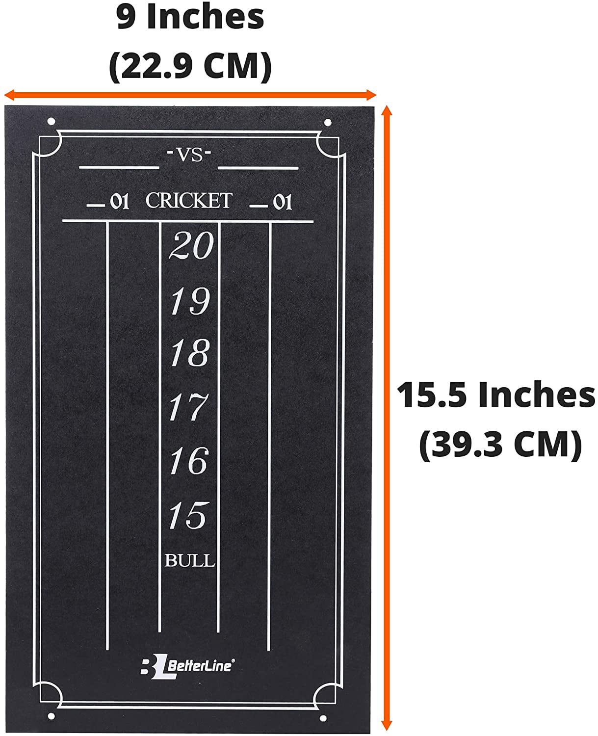 Large Professional Scoreboard Chalkboard for Cricket and 01 Darts Games -  15.5