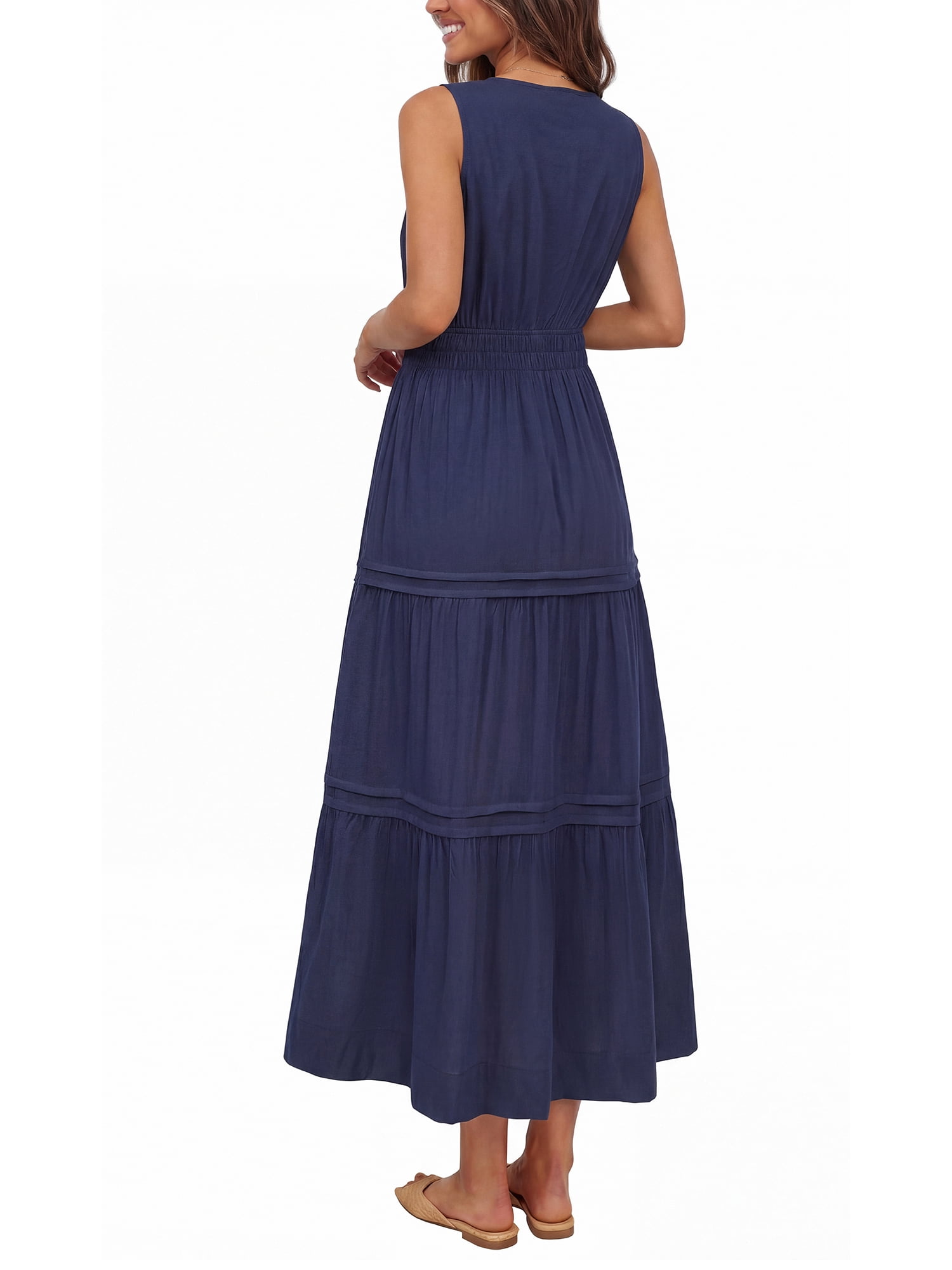Pretty Garden Women's Short Sleeve Maxi Cap Sleeve Dress, Sizes S-XXL