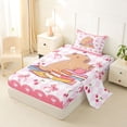 thumbnail image 2 of Erosebridal Pink Bowknot Loves Twin Sheet Sets For Kids,Red Cherries Cute Capybara Animals Bedding For Capybara Lovers 3-Piece, 2 of 6