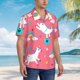 thumbnail image 3 of Fotbe Yoga Unicorn Camisa Hawaiana para Hombre Unisex – Camisa Casual de Verano con Botones de Manga Corta de Algodón y Lino,Small, 3 of 7