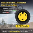 thumbnail image 3 of Zeekpowa Thumb Throttle Twist Throttle for Bafang BBS01B/BBS02B/BBS-HD Mid Drive Motors 3-Pin Female Connector eBike Conversion Kit Accessory, 3 of 7