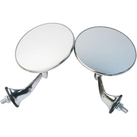 Part Synergy Replacement for Aston Martin DB 1957-1959 Driver and Passenger Side View Mirrors Glass Plastic Chrome