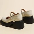 thumbnail image 2 of French, platform, genuine leather, Mary Jane women's shoes, thick heels, small leather shoes., 2 of 4