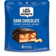Little Secrets Dark Chocolate Nougat Bars | 5 Snack Bars | Made in Europe | Nothing Artificial & No Sugar Alcohols | Sustainable Cocoa | 3.9 Ounce, Pack of 1
