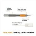 thumbnail image 2 of Fiskars Die Cast Craft Knife, Gray and Orange, 2 of 9