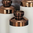 thumbnail image 6 of CosmoLiving by Cosmopolitan 8", 10", 12"H White Ceramic Vase with Copper Like Tops, Set of 3, 6 of 10