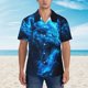 thumbnail image 2 of Fotbe Wolf Camisa Hawaiana para Hombre Unisex – Camisa Casual de Verano con Botones de Manga Corta de Algodón y Lino,X-Large, 2 of 7