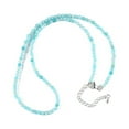 thumbnail image 4 of 3pcs Amazonite Beaded Necklaces with Brass Lobster Claw Clasps Faceted Round Beads 15.75 inch~16.14 inch(40~41cm)x3~3.5mm, 4 of 5