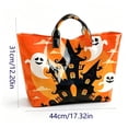 thumbnail image 2 of CHJK Personalized Ghost Print PVC Handbags for Women, Halloween Waterproof Large Capacity Tote Bag for Halloween Party, 2 of 7