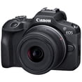 thumbnail image 2 of Canon EOS R100 Mirrorless Camera with 18-45mm IS STM Lens + LED Video Light, 2pc 64GB Memory Cards, Wideangle and Telephoto Lens, Tripod, Case, Filters & More, 2 of 5