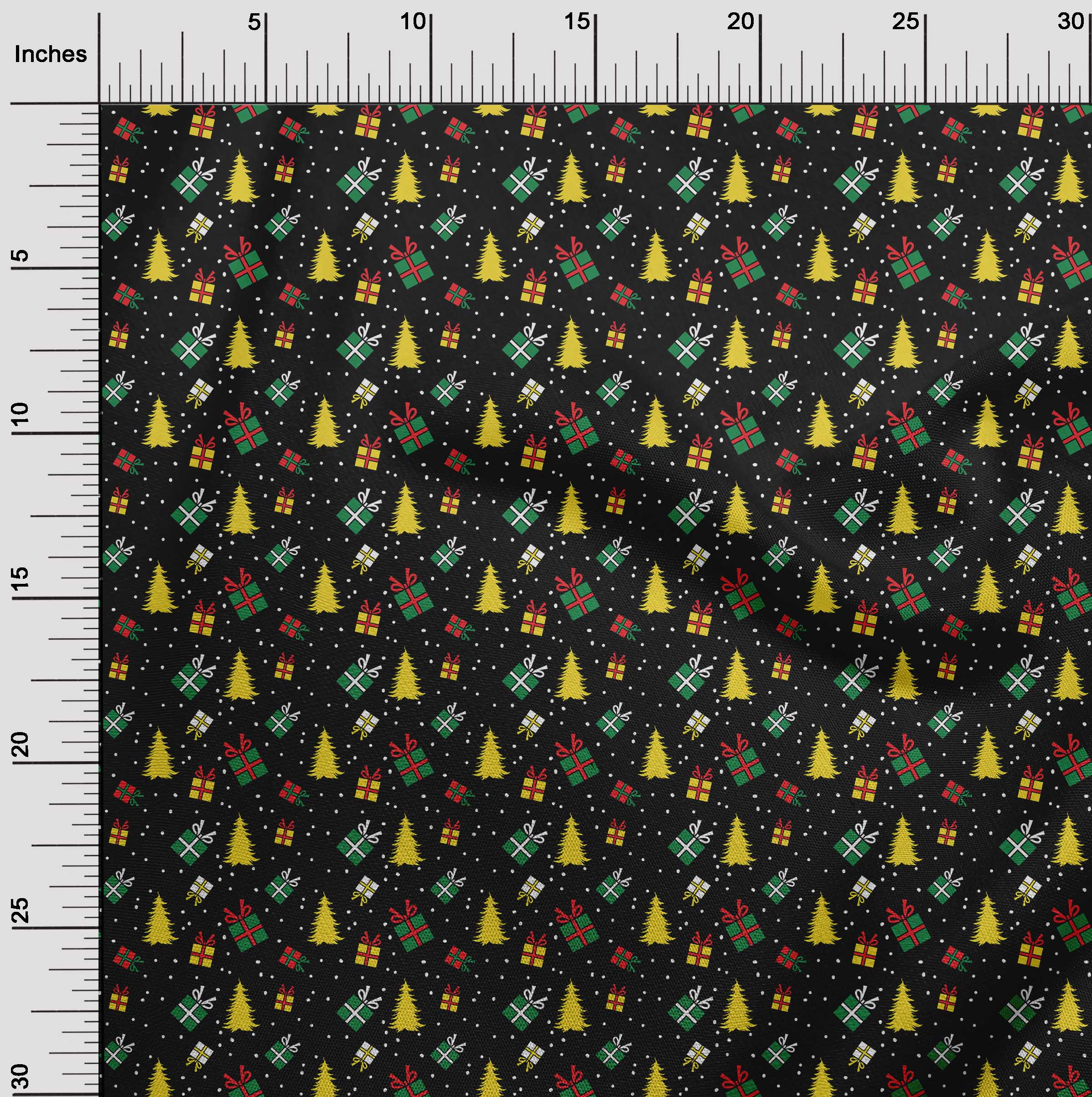 oneOone Cotton Poplin Twill Black Fabric Merry Christmas Sewing Craft Projects Fabric Prints By Yard 56 Inch Wide-2FC