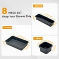 thumbnail image 2 of Lockways 8 PCS Drawer Organizer Set, 3 Size Plastic Stackable Vanity Drawer Organizer, Non-Slip Desk Drawer Organizer for Makeup ,Kitchen, Bedroom, Bathroom, Office (Gray), 2 of 8