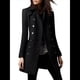 thumbnail image 1 of Abrigo Cruzado de Invierno para Mujer, Elegante Abrigo Tipo Gabardina de Mezcla de Larga con Cuello de Solapa y Botones Negro XXL, 1 of 6