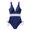 Navy, variant on Xfvqtps Women One Piece Swimsuit Embroidery Waist V Neck Side Drawstring Tummy Control Slimming Bathing Suit for Beach Hot Pink