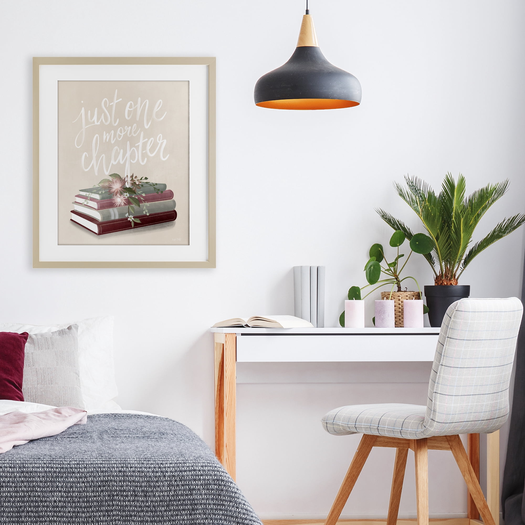 Stupell Industries One More Chapter on Beige Birch Framed Print Under Glass, design by House Fenway