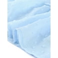 thumbnail image 5 of INSPIRE CHIC Women's Bow Tie Ruffle Hem Mini V Neck Flowy Swiss Dots Dress Light Blue XS, 5 of 5