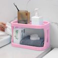 thumbnail image 5 of Organizador de estantes de almacenamiento ajustable telescópico - Estante de escritorio de plástico para cosméticos artículos de tocador de cocina | Doble capa, bordes redondeados, resistente,, 5 of 5