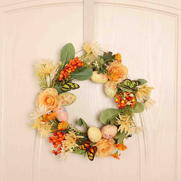 Couronne de porte - Guirlande d'œufs de Pâques-30 cm-Fleurs Couronne de porte - Guirlande d'œufs de Pâques-30 cm-Fleurs