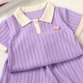 thumbnail image 4 of mgoYE Toddler Baby Girls Clothes 6 12 18 24 Months 2T 3T 4T 5T 6T Toddler Girls Summer Outfits Short Sleeve T-Shirts Shorts Clothing Set Size 18-24 Months, 4 of 4