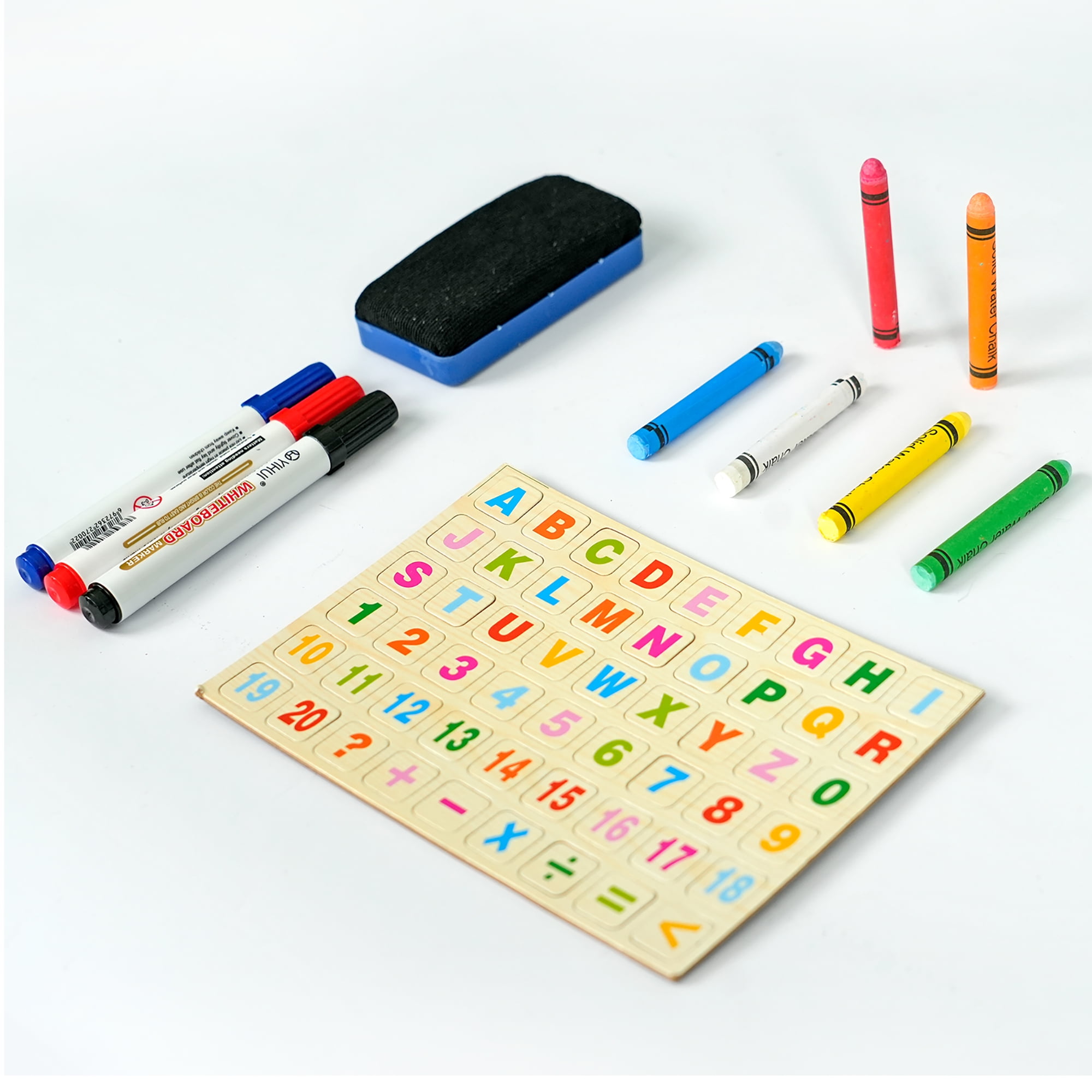 Easy Playhouse: Wooden Tabletop Art Easel - Double-Sided Magnetic Chalk & Whiteboard, Adjustable & Foldable Art Station, Learning Accessories, Kids 3+