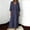 a_Navy, variant on Cotton Linen Dresses for Women Maxi Dress Solid Color 3/4 Sleeve Loose Summer Flowy Ladies Sundress Long