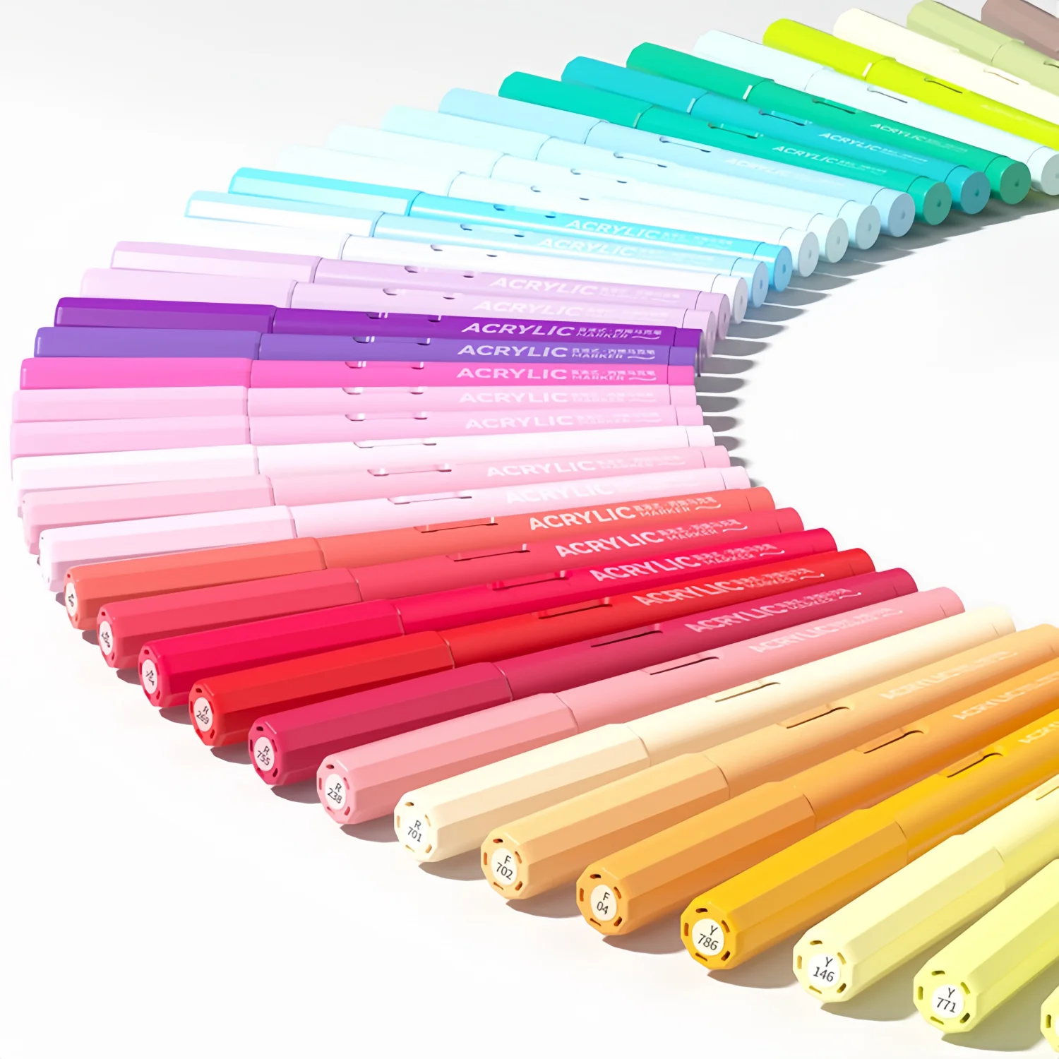 crylic Paint Markers with Canvas Bag, Paint Pens with Automatic Ink Control, Waterproof Brush Tip Markers for Rock, Egg, Wood, Fabric, Glass, DIY Crafts