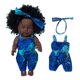 thumbnail image 2 of Shaoke Falda de encaje de pelo hermoso de bebé negro africano de piel negra L, 2 of 4