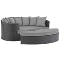 thumbnail image 2 of Modway Sojourn Aluminum and Rattan Patio Daybed in Canvas/Gray, 2 of 5