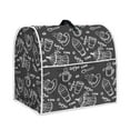thumbnail image 3 of ZIATUBLES Stand Mixer Cover Comfort Polyester Fabric Kitchen Dust Cover Multi-Functional Home Appliance Accessories with Front Pockets Compatible with 4.5-5 Quart, Coffee Time Black, 3 of 7