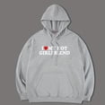 thumbnail image 1 of Estampado De I LOVE MY HOT GIRLFRIEND, Sudadera Con Capucha Informal Suelta Para Hombre, Sudadera Con Cordón Y Bolsillo De Canguro, 1 of 4