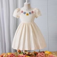 thumbnail image 2 of Kogui Dress for Baby Toddler Outfit Girl Baby Fly Sleeve Mesh Layered Princess Dress Little Girls Summer Tulle Dresses 5T (Beige,5 Years), 2 of 7