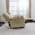 thumbnail image 3 of MCombo Small Power Lift Recliner Chair Sofa with Massage and Heat for Elderly People, Extended Footrest, Hand Remote Control, Cup Holders, USB Ports, Fabric 7569 (Small, Beige), 3 of 9