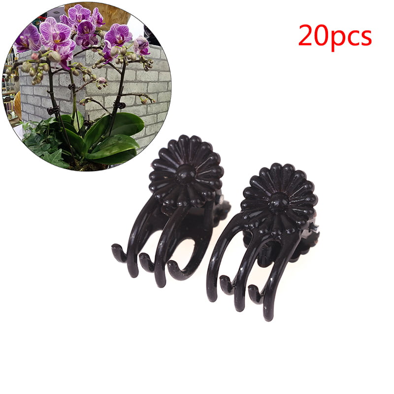 20Pcs Plant Fix Clips Orchid Stem Vine Support Flowers Tied Branch Clamping  W 