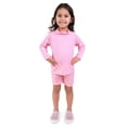 thumbnail image 2 of JAN & JUL Girls' Stretchy Swimming Trunks, Swim Shorts with Elastic Waist for Kids (Pink, Size 5T), 2 of 8