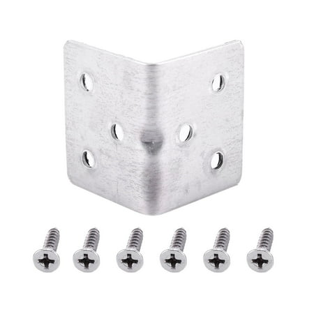 

Vervmczn 38 x 30mm Stainless Steel Corner Brace Right Angle Shelf Bracket L Shape Hardware