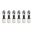 thumbnail image 1 of Juego de 6 puntas de destornillador Phillips PH2 (#2) antideslizantes, vástago hexagonal de 1/4" y 1" (25mm) de longitud, destornillador magnético para quitar tornillos., 1 of 7
