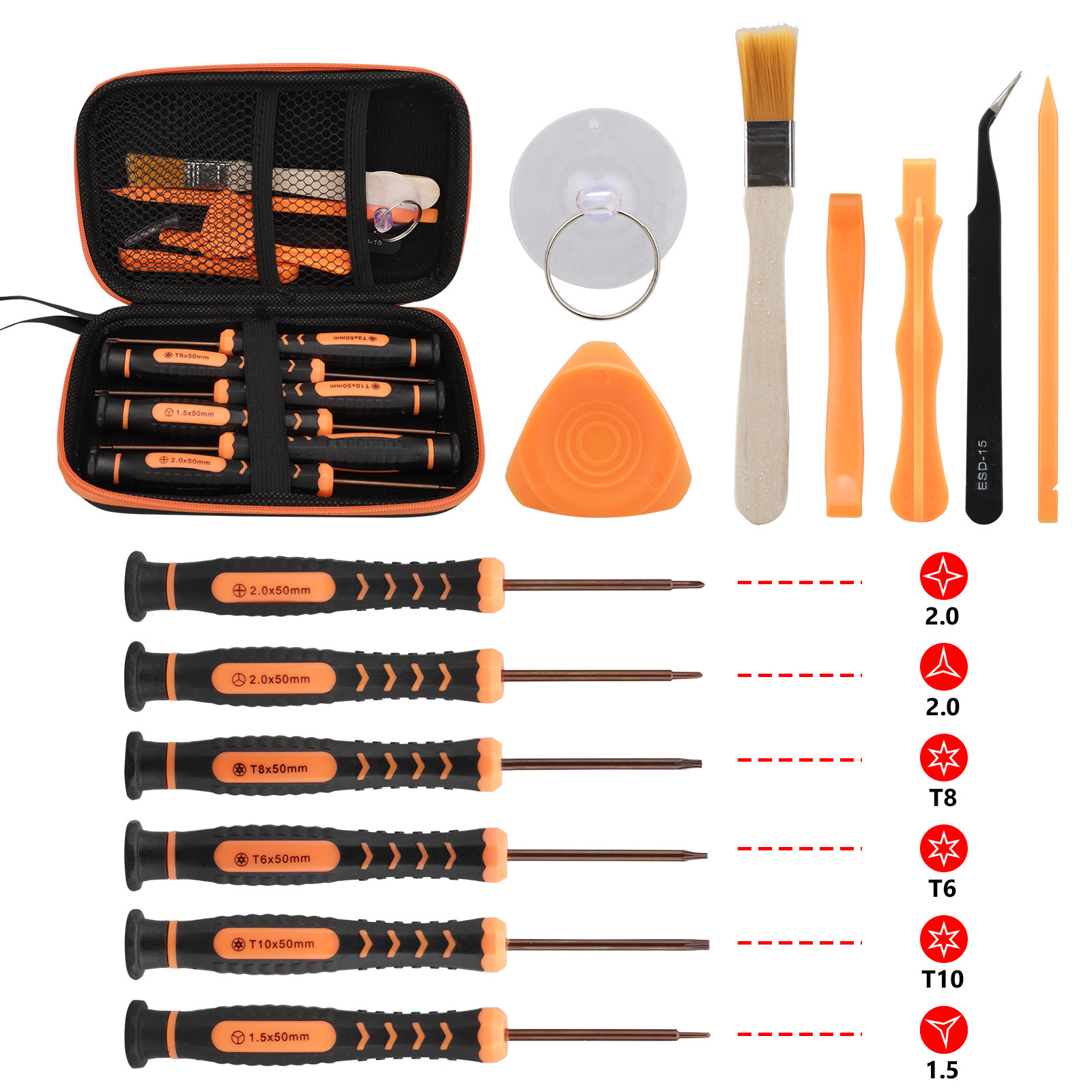17Pcs Triwing Screwdriver Set for Nintendo, EEEkit Full Professional
