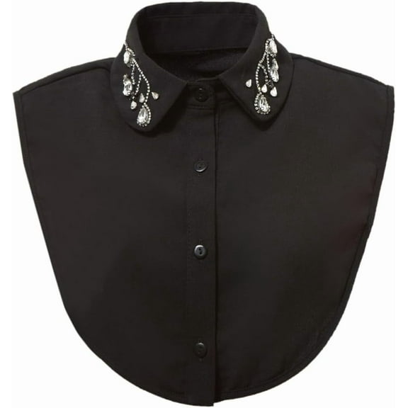 Camicover Classic Tartan Detachable Fake Collar Half Shirt Blouse Dickey Collar Faux False Collar Elegant for Women Girls