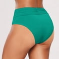thumbnail image 3 of 2026 Women's Plus Size Swim Bottoms, High Waist Bikini Briefs, Ruched Beach Shorts, Full Coverage Swimsuit, 3 of 5