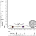 thumbnail image 3 of Gem Stone King 925 Silver and 10K Yellow Gold Red Rhodolite Garnet Moissanite Purple Amethyst and Lab Grown Diamond Tennis Bracelet for Women By Keren Hanan (2.05 cttw, Adjustable up To 9 inch), 3 of 4