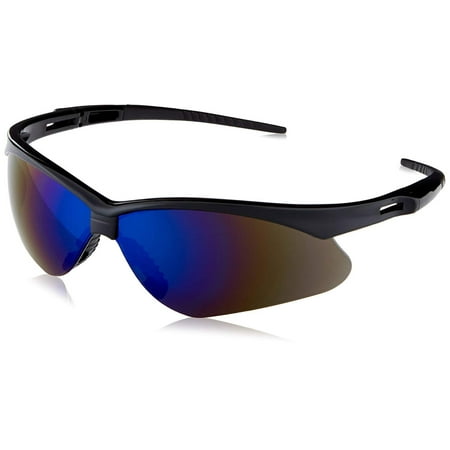 3000358 Nemesis Safety Glasses Black Frame / Blue Mirror Lens, Price For: Each Photochromatic Lens: No Temple Color: Black UV Protection: 99.9% Lens.., By Jackson Safety