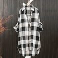 thumbnail image 2 of Women Casual Plus Size O-Neck Printed Loose Button Tunic Shirt Blouse Tops, 2 of 4
