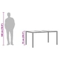 thumbnail image 2 of vidaXL Garden Table with Glass Top Brown 150x90x75 cm Poly Rattan, 2 of 5