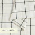 thumbnail image 4 of Buffalo Plaid Window Treatment Set,Light Filtering Curtain Woven Lines Pattern Drapes for Living Room and Bedroom, Semi Sheer Rod Pocket Modern Farmhouse Style 2 Panels 40"x84"x2,Beige&Black, 4 of 7