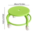 thumbnail image 3 of YYV Swivel-Wheel Low Stool with Casters Mobile Plastic Shoe Bench Rolling Stool for Home Living Room Entryway Garage Smooth Rotating Seat Practical Compact Design, 3 of 6