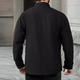 thumbnail image 4 of DPTALR Men's Retro Lapel Button Jacket Solid Color Breathable Casual Style,Black, L, 4 of 8