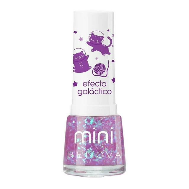 Esmalte de uñas Renova Esmalte Mini Andromeda 7.7 ml Traslucido con chispas