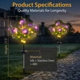 thumbnail image 2 of Rirool 2-Pack Purple Solar Peony Flower Garden Stake Lights, Warm White LED Outdoor Waterproof Decorative Lights with Auto On/Off for Yard Lawn Patio Pathway Walkway Flower Bed Decor, 2 of 8